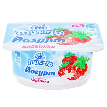ЙОГУРТ КЛУБНИКА 2% MUSAFFO ПЭТ 110Г