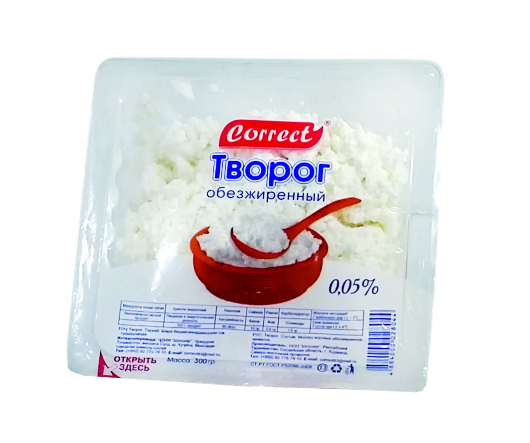 ТВОРОГ CORRECT 0,05% 270Г
