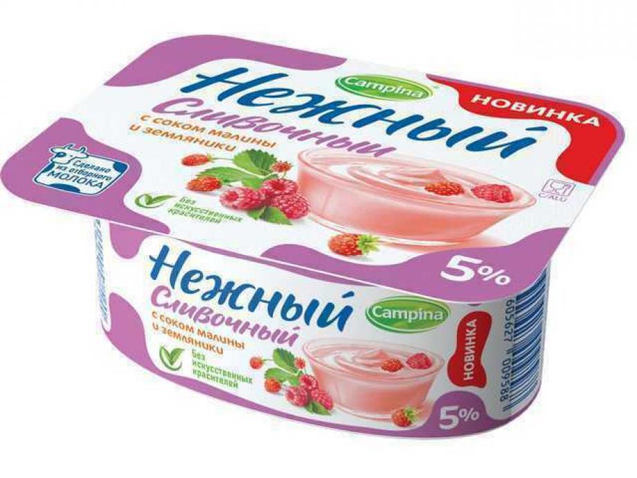 ЙОГ.НЕЖНЫЙ С СОКОМ МАЛИНА ЗЕМЛ.5% 110Г