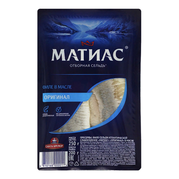 ФИЛЕ СЕЛЬДИ ДЕЛИК.ПРОВАНС МАТИАС 250Г