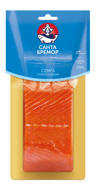 СЕМГА СЛАБОСОЛЕНАЯ ФИЛЕ КУСОК 200Г