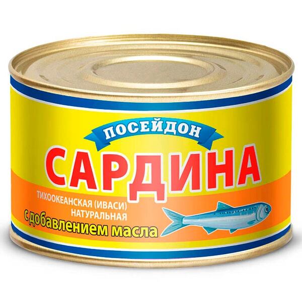 САРДИНА ИВАСИ НАТ.КОНСЕ. №6 ПОСЕЙДОН 230Г