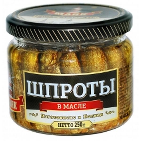 ШПРОТЫ ХАВИАР В МАСЛЕ СТЕКЛО 250Г
