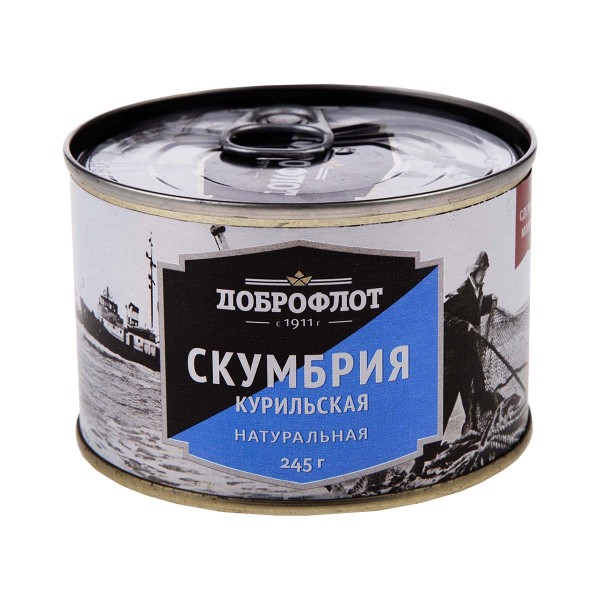 СКУМБ.КУРИЛ.НАТ.КОНСЕРВ.№6 ДОБРОФЛОТ 245Г