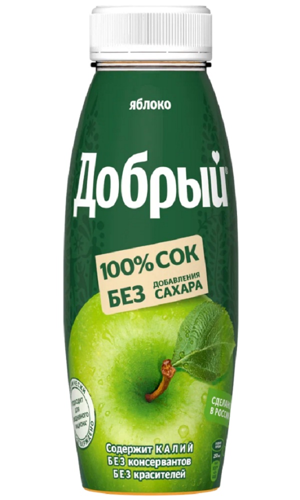 СОК ЯБЛОЧНЫЙ ПЭТ ДОБРЫЙ 0,33Л