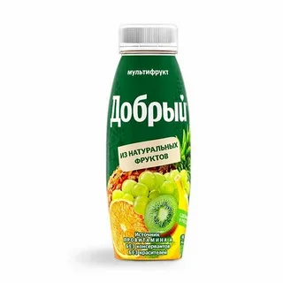 СОК МУЛЬТИФРУКТ 50% ПЭТ ДОБРЫЙ 0,33Л