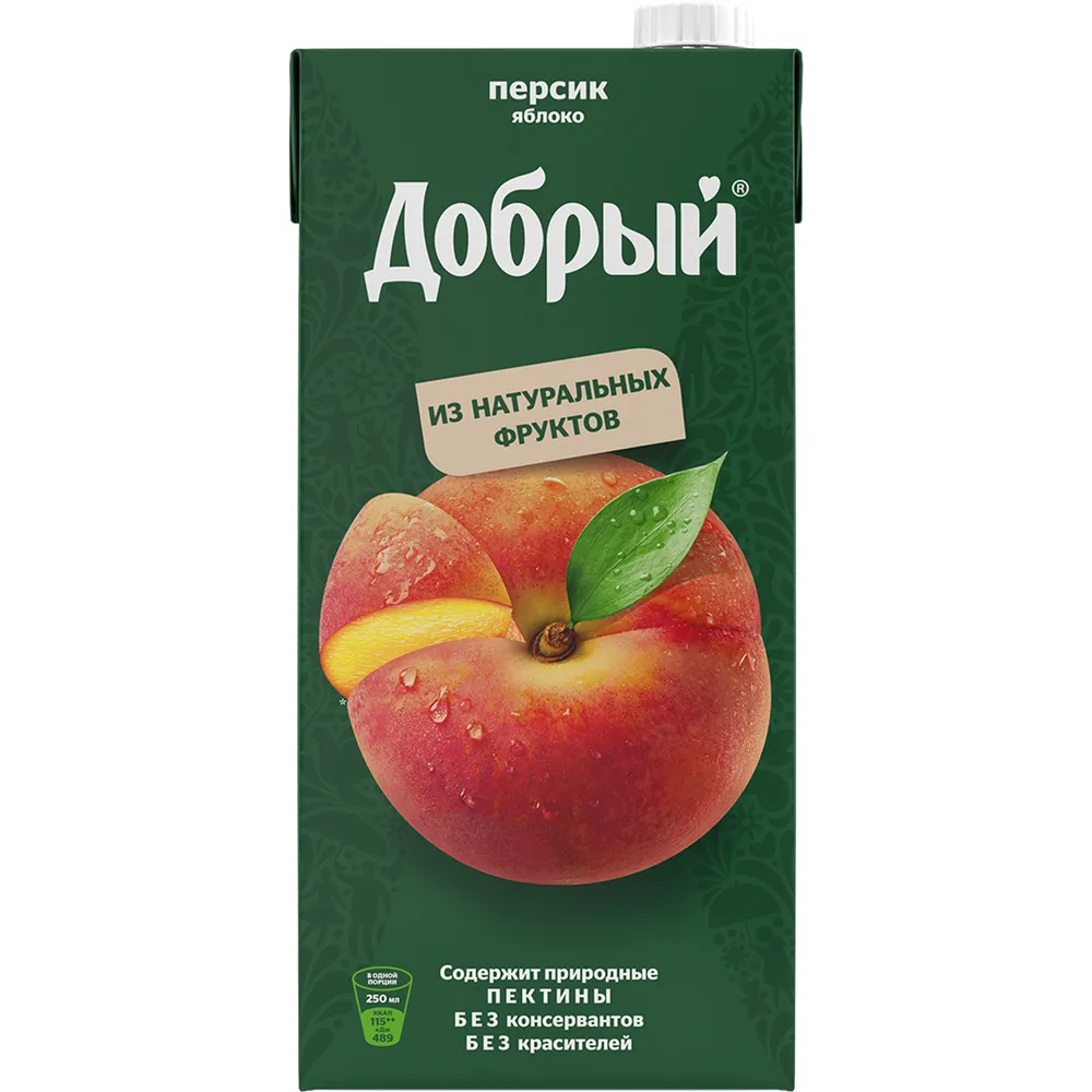 НЕКТАР ДОБРЫЙ ПЕРСИК.ЯБЛОЧ.45%ДП 2Л