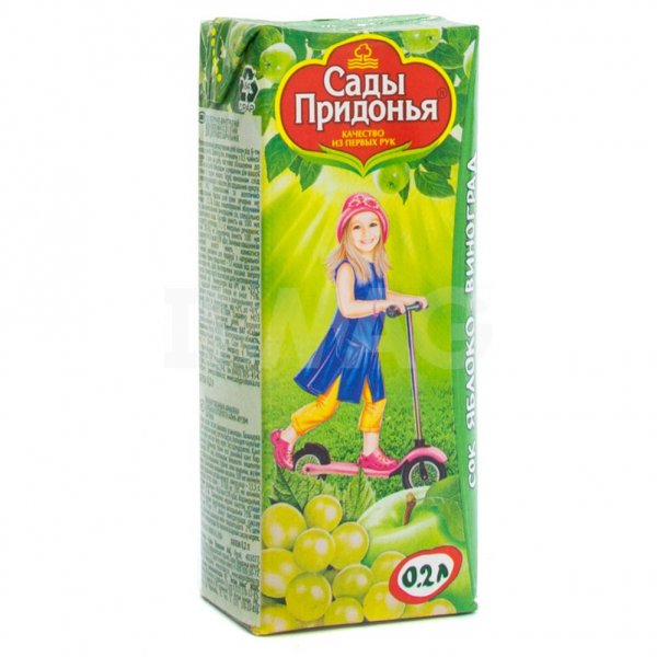 СОК ЯБЛОКО/ВИНОГРАД САДЫ ПРИДОНИЯ 0,2Л