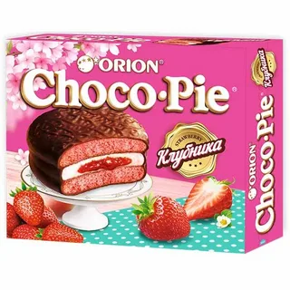 ПЕЧЕНЬЕ ОРИОН КЛУБНИКА CHOCO PIE 360Г