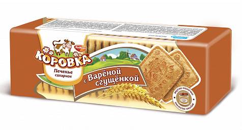 ПЕЧЕНЬЕ КОРОВКА С ВАР.СГУЩЕНКОЙ 375ГР