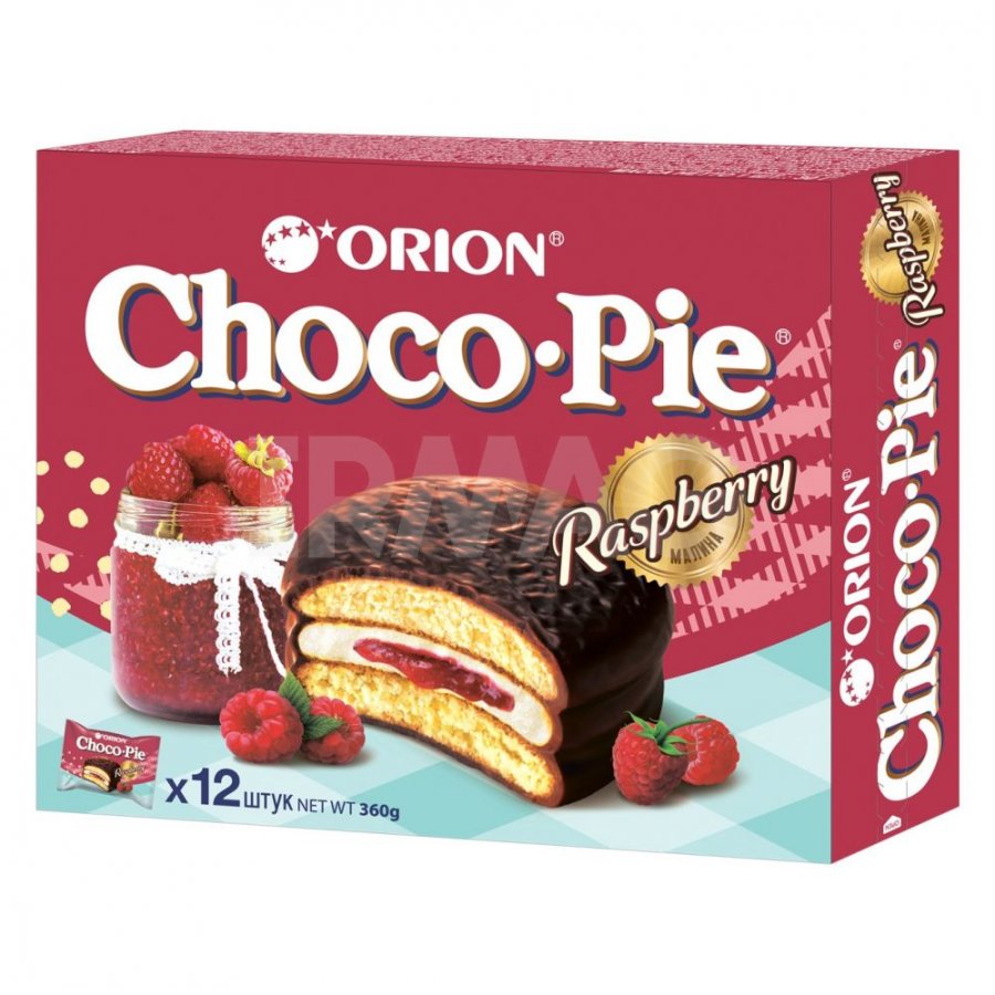 ПЕЧЕНЬЕ ШОК.МАЛИНА CHOCO PIE 360ГР