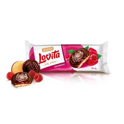 ПЕЧЕНЬЕ LOVITA С НАЧ.МАЛИНА ROSHEN 135г