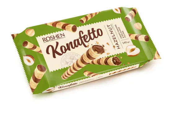 ВАФ.ТРУБОЧКИ КАНАФЕТТО ОРЕХ ROSHEN 140г
