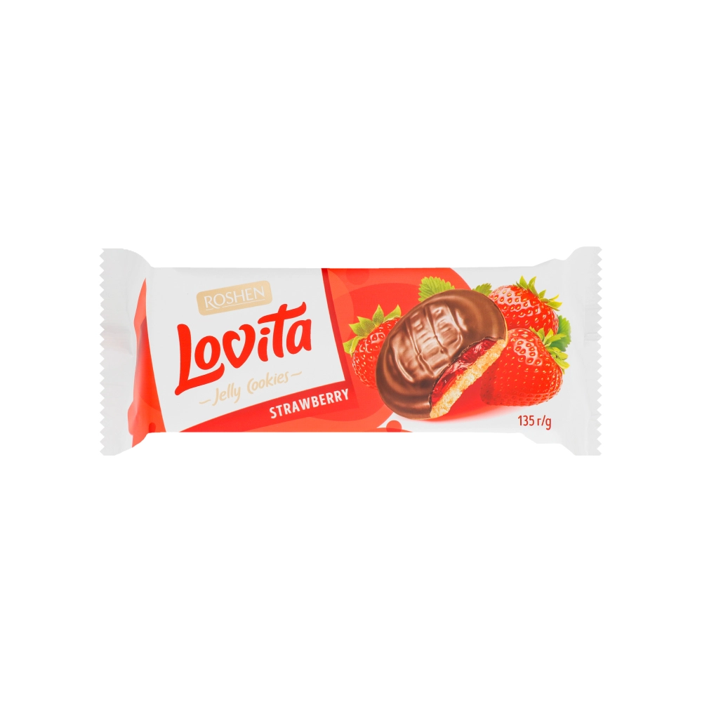 ПЕЧЕНЬЕ КЛУБНИКА LOVITA ROSHEN 135Г