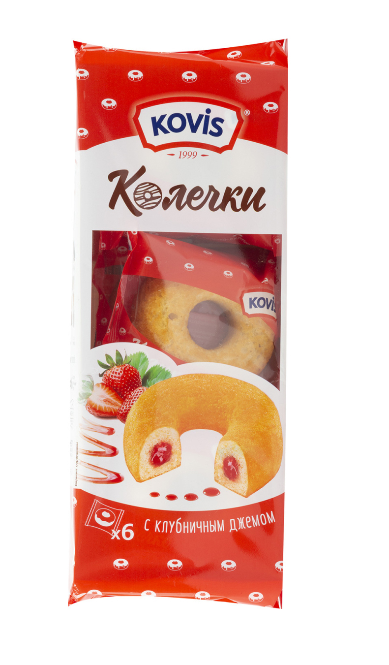 КОЛЕЧКИ ПИРОЖ.С КЛУБ.ДЖЕМ.KOVIS 240 Г