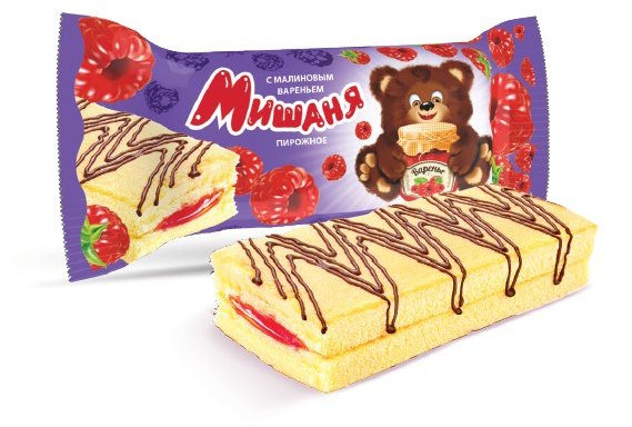 БИСКВИТНОЕ ПИР.МИШ.С МАЛИНОВЫМ ВАР. ВЕС