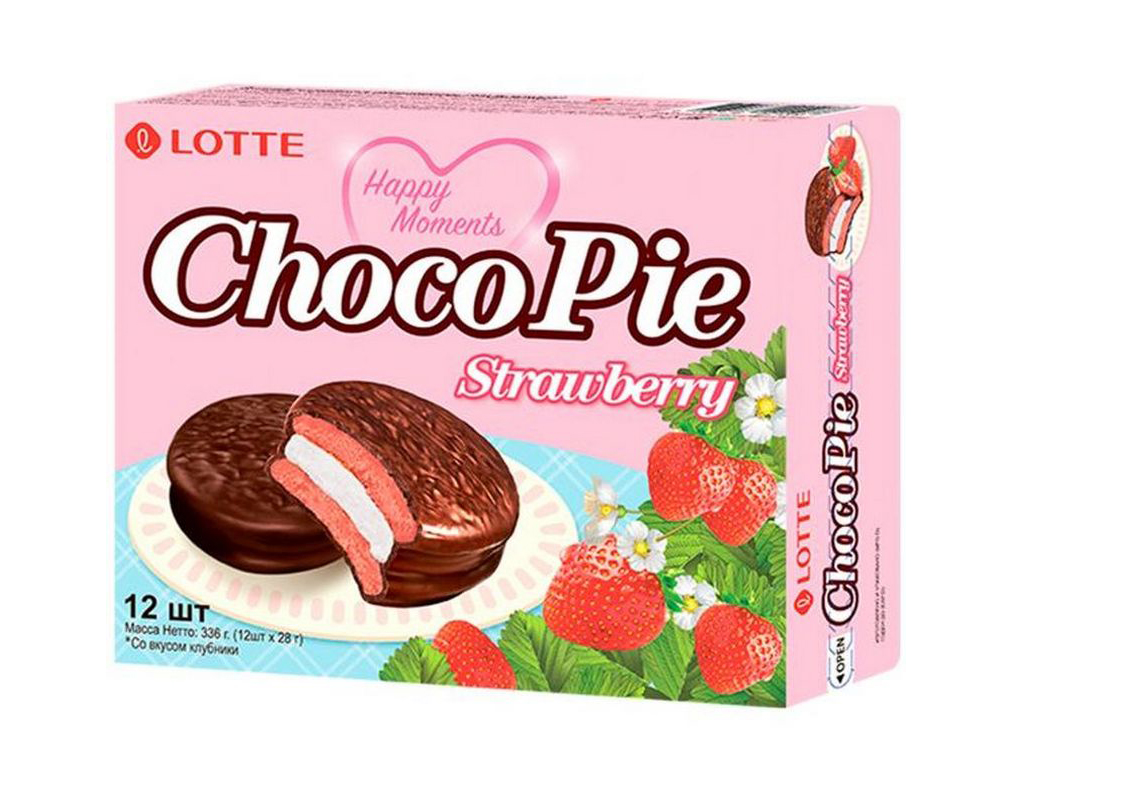 ПЕЧЕН.ШОКОЛАД.КЛУБНИКА CHOCO PIE 336Г