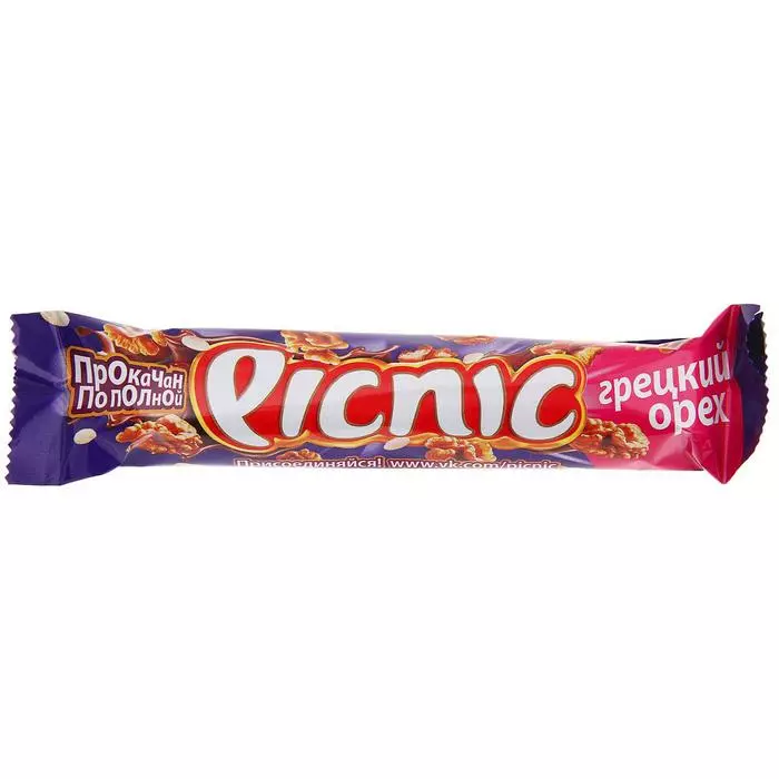 БАТОНЧИК ШОКОЛАДНЫЙ PICNIC 52ГР
