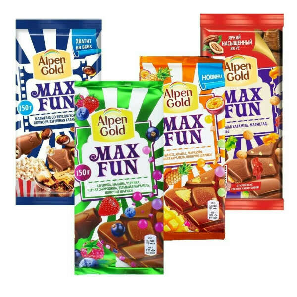 ШОК.ПЛИТ.С ФР.КУС.АГ MAXFUN 150Г