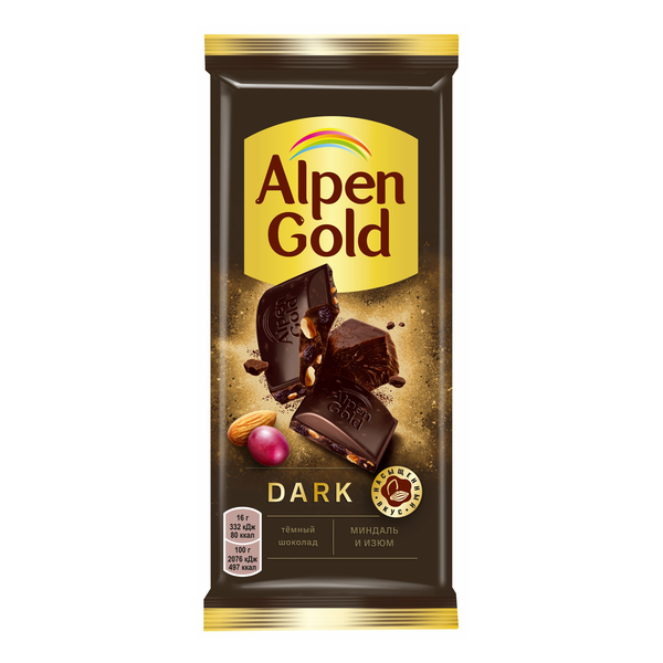 ШОКОЛАД ПОР.ТЕМН.ALPEN GOLD 80Г