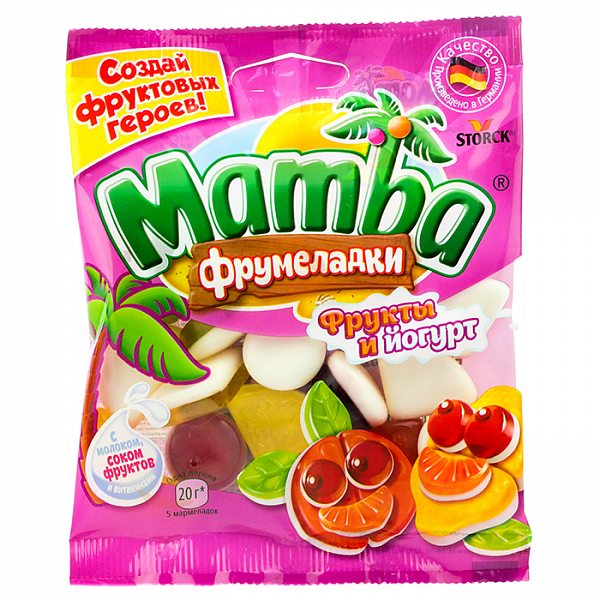 MAMBA "ФРУМЕЛАДКИ ФРУК.И ЙОГУРТ" 72 ГР.