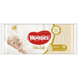 САЛФЕТКИ ВЛАЖ.HUGGIES ELITESOFT 56ШТ