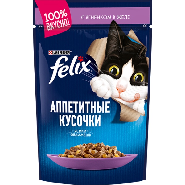 КОРМ Д/К ЯГНЕНОК FELIX 75Г