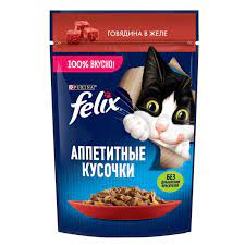 КОРМ Д/КОШ.FELIX ГОВЯД.ЖЕЛЕ 75Г