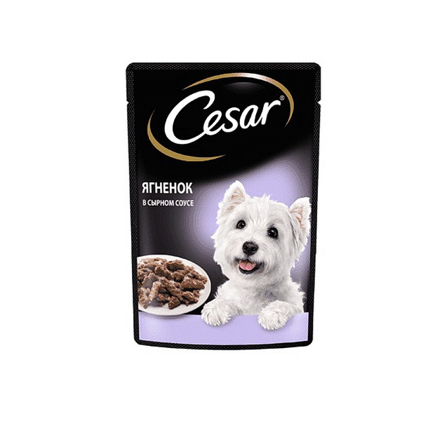 КОРМ Д СОБ ПАУЧ CESAR ЯГНЕН В СЫР.СОУС 85Г