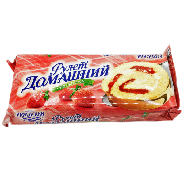 РУЛЕТ ДОМАШНИЙ КЛУБНИКА 150Г