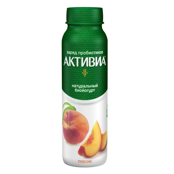 ЙОГУРТ ПИТЬЕВОЙ ПЕРСИК 2,1% АКТИВИА 260Г